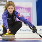 Feb 2, 2014 - Montreal, Quebec, Canada - (Player) from Team (Prov) competes in the Scotties Tournament of Hearts curling competition at the Maurice Richard arena in Montreal. (Credit Image: © Marc DesRosiers/ ZUMA Press)
